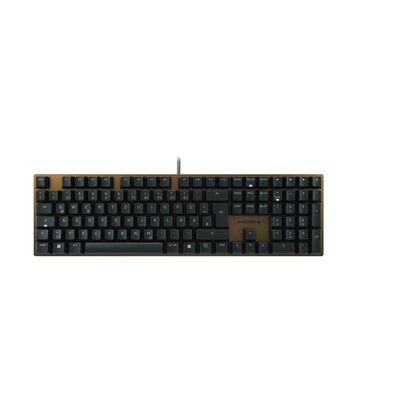 Taste Tastatur günstig Kaufen-CHERRY KC 200 MX - MX2A Brown/Tactile - Kabelgebundene Tastatur, Schwarz/Bronze. CHERRY KC 200 MX - MX2A Brown/Tactile - Kabelgebundene Tastatur, Schwarz/Bronze <![CDATA[• Eloxierte Metallplatte, minimalistische Abmessungen & geformte Tastenk • Kabelg