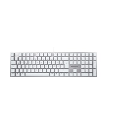 und Tastatur günstig Kaufen-CHERRY KC 200 MX - MX2A Brown/Tactile - Kabelgebundene Tastatur, Weiß/Silber. CHERRY KC 200 MX - MX2A Brown/Tactile - Kabelgebundene Tastatur, Weiß/Silber <![CDATA[• Eloxierte Metallplatte, minimalistische Abmessungen & geformte Tastenk • Ka