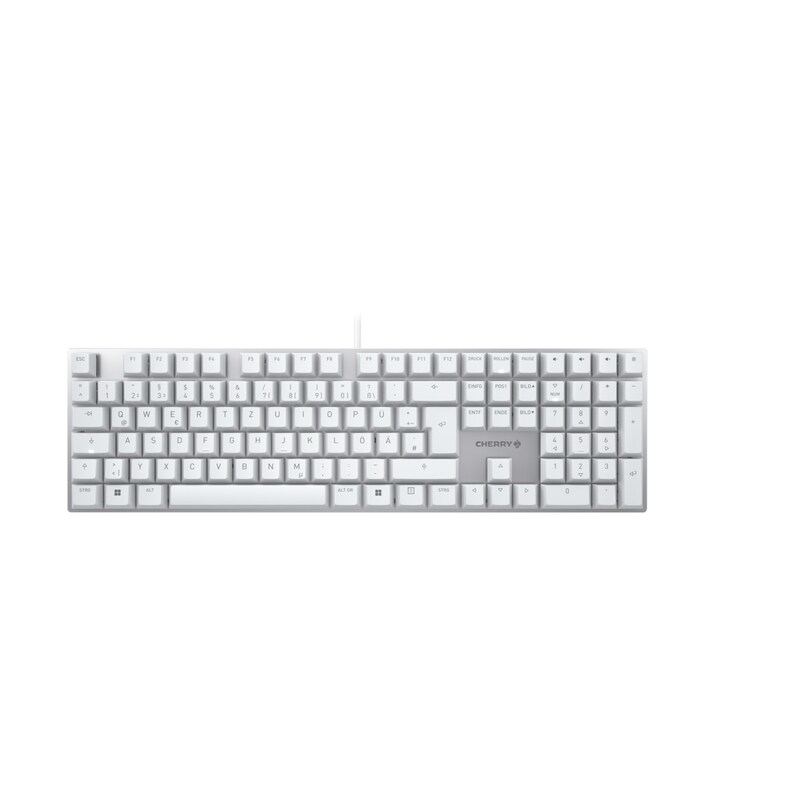 CHERRY KC 200 MX - MX2A Brown/Tactile - Kabelgebundene Tastatur, Weiß/Silber