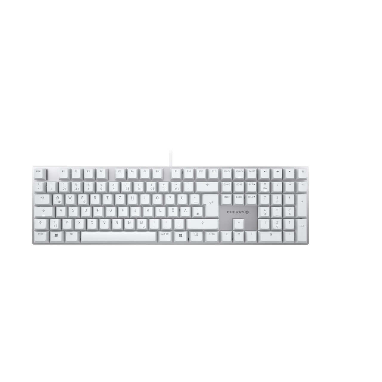 CHERRY KC 200 MX - MX2A Brown - Kabelgebundene Tastatur, Wei&szlig;/Silber