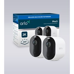 Arlo Pro 5 &Uuml;berwachungskamera au&szlig;en - 2er Set wei&szlig;