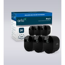 Arlo Pro 5 &Uuml;berwachungskamera au&szlig;en - 3er Set schwarz