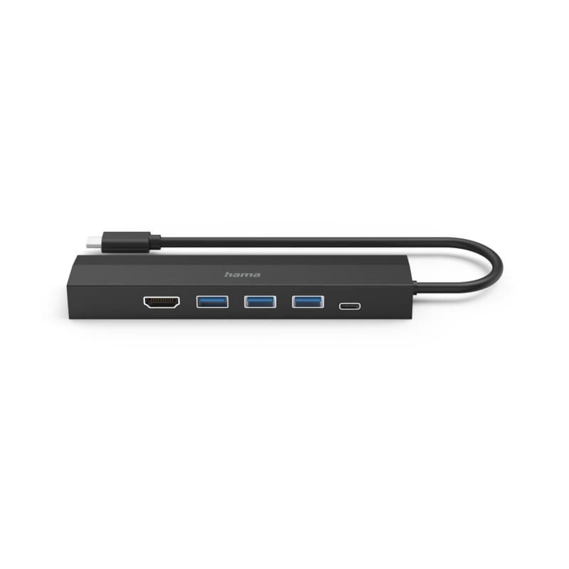 DisplayPort/HDMI günstig Kaufen-Hama 200144 USB-C Multiport-Adapter, schwarz. Hama 200144 USB-C Multiport-Adapter, schwarz <![CDATA[• Anschluss über USB-3.2 Gen 1 Typ C-Stecker • USB-Anschlüsse: USB-A 3.2 Gen1 max. 5 Gbit/s • 1x USB-C mit Power-Delivery (max. 5-20V, 5A, 100W) • 1x HDMI,