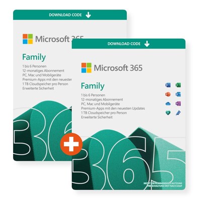 Microsoft 365 Family | 24 Monate | Vorteilspack | Download & Produktschlüssel