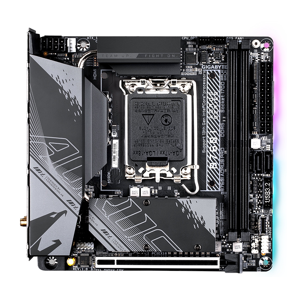 GIGABYTE B760I AORUS PRO ATX Mainboard Sockel 1700 HDMI/DP/USB 3.1/WIFI/BT