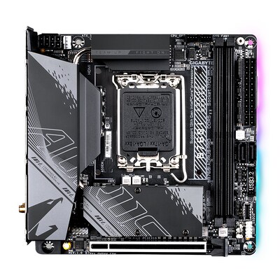 USB C  günstig Kaufen-GIGABYTE B760I AORUS PRO M-ITX Mainboard Sockel 1700 HDMI/DP/USB 3.1/WIFI/BT. GIGABYTE B760I AORUS PRO M-ITX Mainboard Sockel 1700 HDMI/DP/USB 3.1/WIFI/BT <![CDATA[• mini-ITX Mainboard mit Sockel Intel 1700 für Intel Core 13. Generation • Intel B760-