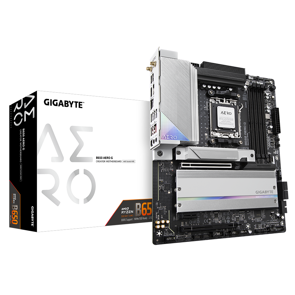 GIGABYTE B650 AERO G ATX Mainboard Sockel AM5 HDMI/DP/USB-C/WIFI6E/BT