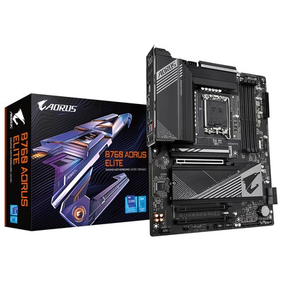 CD R günstig Kaufen-GIGABYTE B760 AORUS ELITE ATX Mainboard Sockel 1700 HDMI/DP/USB-C. GIGABYTE B760 AORUS ELITE ATX Mainboard Sockel 1700 HDMI/DP/USB-C <![CDATA[• ATX Mainboard mit Sockel Intel 1700 für Intel Core 13. Generation-CPU • Intel B760-Chipsatz, Intel HD Grap