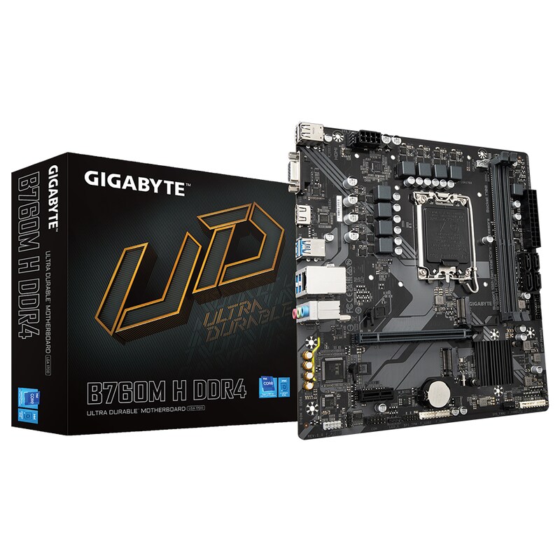 GIGABYTE B760M H DDR4 mATX Mainboard Sockel 1700 HDMI/USB 3.2