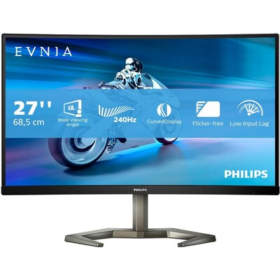 HD Monitor günstig Kaufen-Philips Evnia 27M1C5200W 68,5cm (27") FHD VA Curved Monitor 16:9 HDMI/DP 240Hz. Philips Evnia 27M1C5200W 68,5cm (27") FHD VA Curved Monitor 16:9 HDMI/DP 240Hz <![CDATA[• Energieeffizienzklasse: E • Größe: 68,5 cm (27 Zoll) 16:9, Auflösung: 