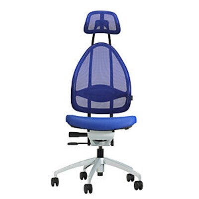 Mit 6 günstig Kaufen-Topstar Design-Bürodrehstuhl mit Kopfstütze und Netzrücken, Höhe 830mm,royalblau. Topstar Design-Bürodrehstuhl mit Kopfstütze und Netzrücken, Höhe 830mm,royalblau <![CDATA[• Sitzhöhenverstellung • Rückenlehne 