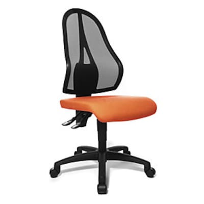 flach mit günstig Kaufen-Topstar Bürodrehstuhl OPEN POINT P, Netzrückenlehne, o. Armlehnen, orange. Topstar Bürodrehstuhl OPEN POINT P, Netzrückenlehne, o. Armlehnen, orange <![CDATA[• Atmungsaktive Netz-Lehne. • Flachsitz mit Knierolle. • Permanentkonta