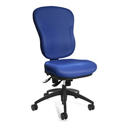 Topstar Bürodrehstuhl WELLPOINT 30 SY, Hochlehner mit Formschaum-Polsterung,blau