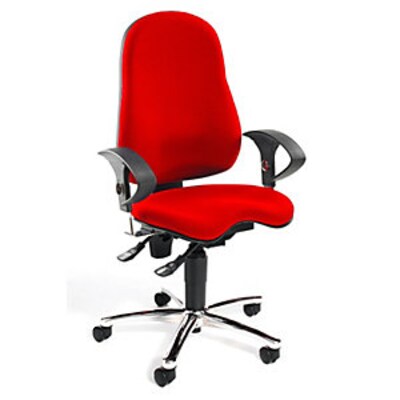 Topstar Bürodrehstuhl SITNESS 10 mit verstellbaren Armlehnen, rot