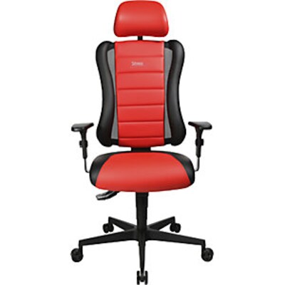 und Top günstig Kaufen-Topstar Bürodrehstuhl SITNESS RS, inkl. Kopfstütze und Armlehnen, schwarz / rot. Topstar Bürodrehstuhl SITNESS RS, inkl. Kopfstütze und Armlehnen, schwarz / rot <![CDATA[• Inklusive Kopfstütze und Armlehnen. • Großer Muldensitz m