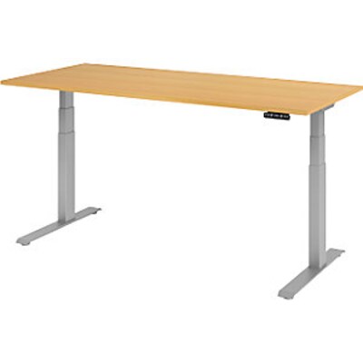 be in  günstig Kaufen-kaiserkraft UPLINER-K-Schreibtisch, elek.verstellbar, BxT 1800x800mm, Buche-Dek.. kaiserkraft UPLINER-K-Schreibtisch, elek.verstellbar, BxT 1800x800mm, Buche-Dek. <![CDATA[• melaminharzbeschichtete Spanplatte • 25 mm starke Tischplatte in vielen Farbe