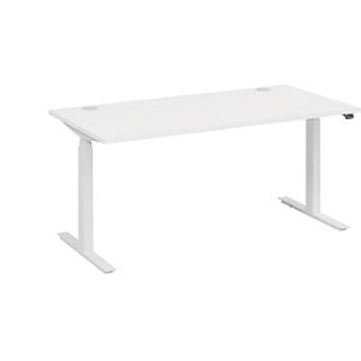 be in  günstig Kaufen-kaiserkraft Schreibtisch BOTTOM-UP white, BxT 1600x800 mm, weiß. kaiserkraft Schreibtisch BOTTOM-UP white, BxT 1600x800 mm, weiß <![CDATA[• melaminharzbeschichtete Spanplatte • Tischplatte 25 mm stark, zwei Kabeldurchlassdosen. • Elektrisc