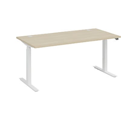 hi w  günstig Kaufen-kaiserkraft Schreibtisch BOTTOM-UP white, BxT 1600x800 mm, Ahorn-Dekor. kaiserkraft Schreibtisch BOTTOM-UP white, BxT 1600x800 mm, Ahorn-Dekor <![CDATA[• melaminharzbeschichtete Spanplatte • Tischplatte 25 mm stark, zwei Kabeldurchlassdosen. • Elekt