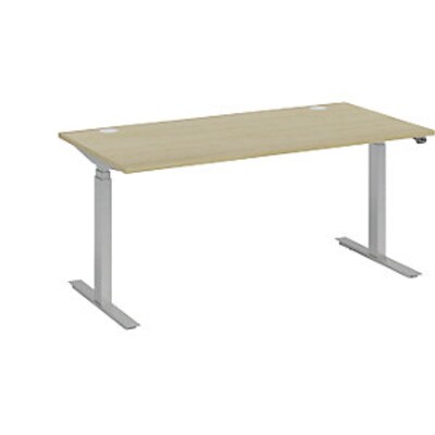 ST 600  günstig Kaufen-kaiserkraft Schreibtisch BOTTOM-UP silver, BxT 1600x800 mm, Akazie-Dekor. kaiserkraft Schreibtisch BOTTOM-UP silver, BxT 1600x800 mm, Akazie-Dekor <![CDATA[• melaminharzbeschichtete Spanplatte • Tischplatte 25 mm stark, zwei Kabeldurchlassdosen. • E