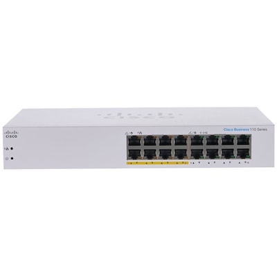 ft x günstig Kaufen-Cisco CBS110-16PP-EU Business 110 Series unmanaged Switch. Cisco CBS110-16PP-EU Business 110 Series unmanaged Switch <![CDATA[• 24x GB-LAN, davon 8x PoE • Je PoE Port max. 15 W (Gesamtbudget 64 W) • Lüfterlos, Rackfähig (1HE)]]>. 