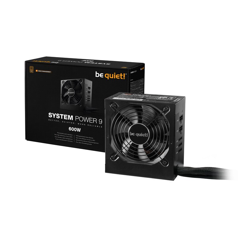 be quiet! System Power 9 CM 600 Watt ATX 2.51 (120mm Lüfter)