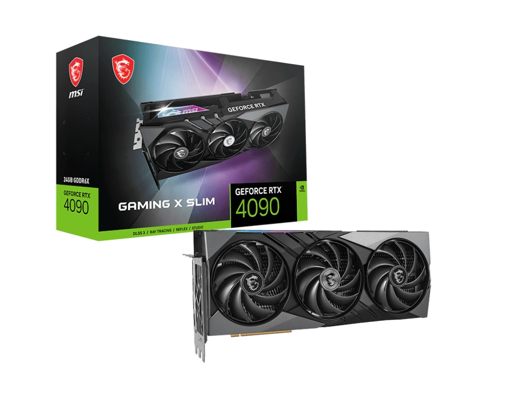 MSI GeForce RTX 4090 Gaming X Slim 24GB GDDR6X Gaming Grafikkarte 2xDP/2xHDMI