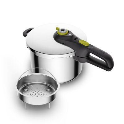 Dampf Kochtopf günstig Kaufen-Tefal P2530738 Secure 5 Neo Schnellkochtopf 6l. Tefal P2530738 Secure 5 Neo Schnellkochtopf 6l <![CDATA[• Fassungsvermögen: 6l • Edelstahl • Restdrucksicherung • Kochanzeige (4-stufig) • Dampfeinsatz]]>. 