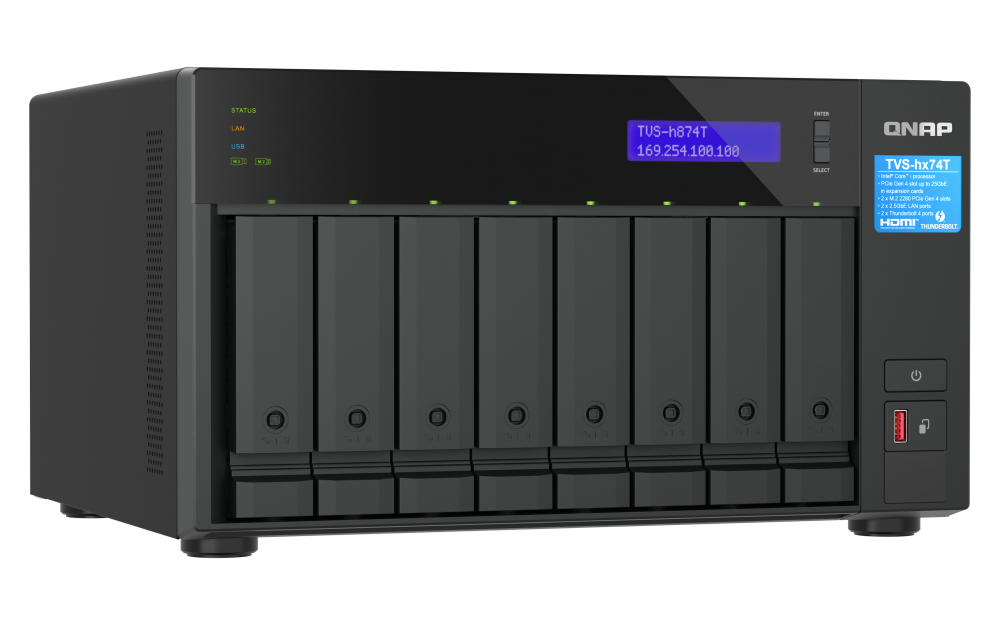 QNAP TVS-h874T-i9-64G NAS System 8-Bay Intel Core i9