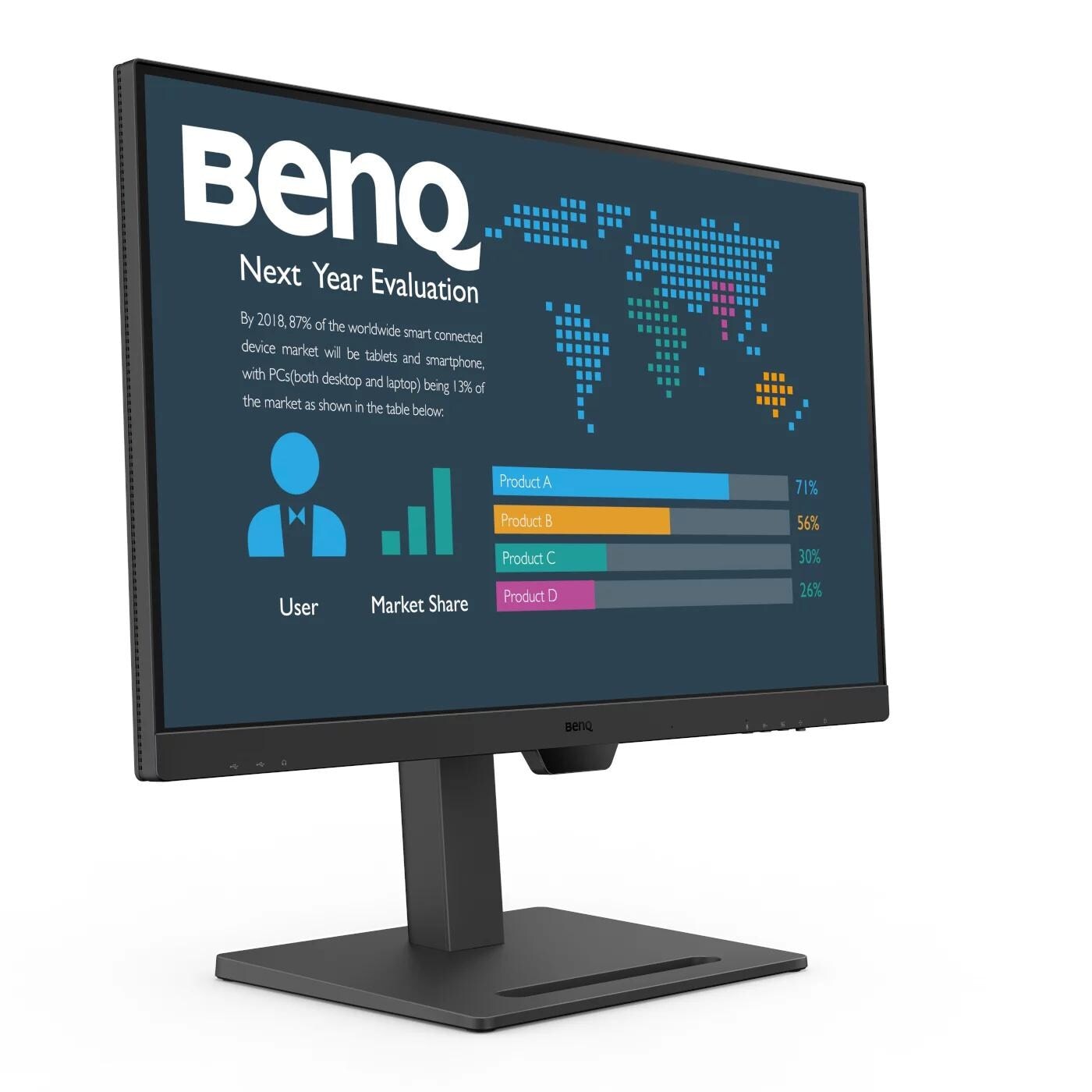 BenQ BL2790QT 68.58 cm (27&quot;) 16:9 WQHD Office Monitor IPS DP HDMI USB-C Pivot