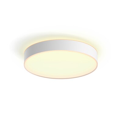 Licht LED günstig Kaufen-Philips Hue White Ambiance Enrave Deckenleuchte rund weiß + Dimmschalter • L. Philips Hue White Ambiance Enrave Deckenleuchte rund weiß + Dimmschalter • L <![CDATA[• Technologie: Smart LED • Material: Metall • Lichtfarbe: war