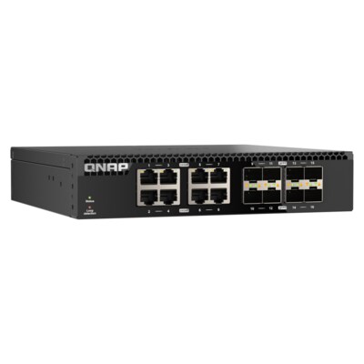 32 or  günstig Kaufen-QNAP QSW-3216R-8S8T 10 GbE Switch Unmanaged 16-Port. QNAP QSW-3216R-8S8T 10 GbE Switch Unmanaged 16-Port <![CDATA[• Rackmount 10 GbE Switch • 8x 10GbE SFP+ und 8x 10GbE RJ45 • PWM-Lüfter mit VAPO Kugellager x2 • Gewicht: 1,52 kg Unmanaged Rackmou