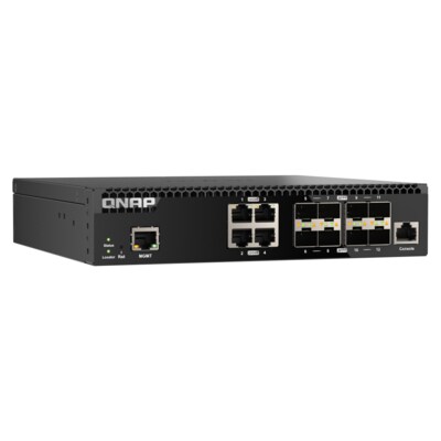 in 2 günstig Kaufen-QNAP QSW-M3212R-8S4T 10 GbE Switch Managed 12-Port. QNAP QSW-M3212R-8S4T 10 GbE Switch Managed 12-Port <![CDATA[• Rackmount 10 GbE Switch • 8x 10GbE SFP+ und 4x 10GbE BASE-T (RJ45) • Online Firmware Update Managed 10 GbE L2 Rackmount Switch mit halb