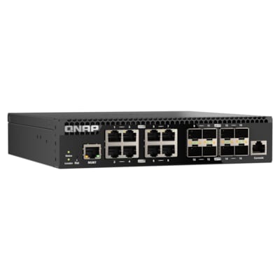 on 4  günstig Kaufen-QNAP QSW-M3216R-8S8T 10 GbE Switch Managed 16-Port. QNAP QSW-M3216R-8S8T 10 GbE Switch Managed 16-Port <![CDATA[• Rackmount 10 GbE Switch • 8x 10GbE SFP+ und 8x 10GbE BASE-T (RJ45) • Online Firmware Update Web Managed Rackmount 16-Port 10 GbE Layer 