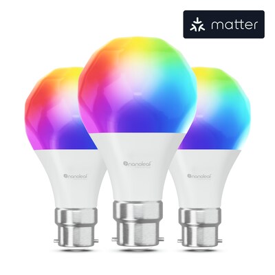 cke Nano günstig Kaufen-Nanoleaf Essentials Matter Smart Bulb B22 LED-Leuchtmittel 3er-Pack. Nanoleaf Essentials Matter Smart Bulb B22 LED-Leuchtmittel 3er-Pack <![CDATA[• Austauschtype: LED-Lampen / Sockel: B22 / Lichtfarbe: RGBW • Leistung: 8,5 Watt • Energieeffizienzkla