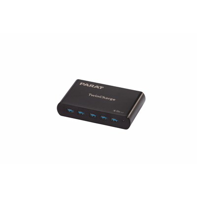 Tab S  günstig Kaufen-PARAT PARAPROJECT TC5 TwinCharger GaN 5-Port. PARAT PARAPROJECT TC5 TwinCharger GaN 5-Port <![CDATA[• effizientes Ladegerät mit USB und USB-C-Ports • GaN-Technologie • alle Tablets / Tablet PCs / Notebooks die USB-ladefähig sind • Lieferumfang: 