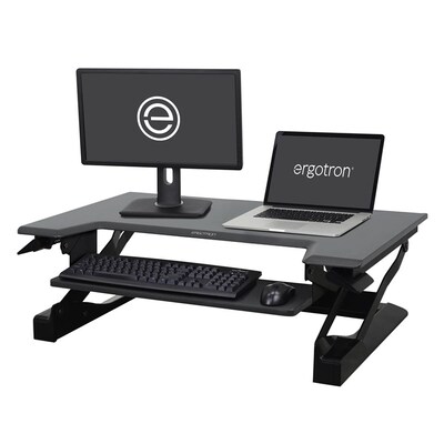 Ergotron WorkFit-T Steh-Sitz Arbeitsplatz (schwarz)