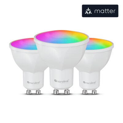 Nanoleaf Essentials Matter Smart Bulb GU10 LED-Leuchtmittel 3er NF080802-3GU10
