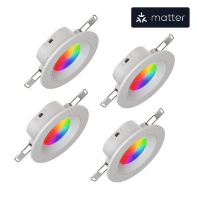 Spot LED günstig Kaufen-Nanoleaf Essentials Matter Smart Spot LED-Leuchtmittel 4er-Pack NF080D02-4W3. Nanoleaf Essentials Matter Smart Spot LED-Leuchtmittel 4er-Pack NF080D02-4W3 <![CDATA[• Austauschtype: LED-Lampe / Lichtfarbe: RGBCW • Leistung: 6 Watt • Energieeffizienzk