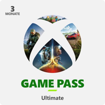 und Game günstig Kaufen-Xbox Game Pass Ultimate | 3 Monate. Xbox Game Pass Ultimate | 3 Monate <![CDATA[• Zugriff auf über 100 Xbox und PC-Spiele ohne Zusatzkosten • Alle Spiele der Xbox Game Studios am Releasetag kostenlos spielen • Alle Spiele auch per Cloudgaming am Ha