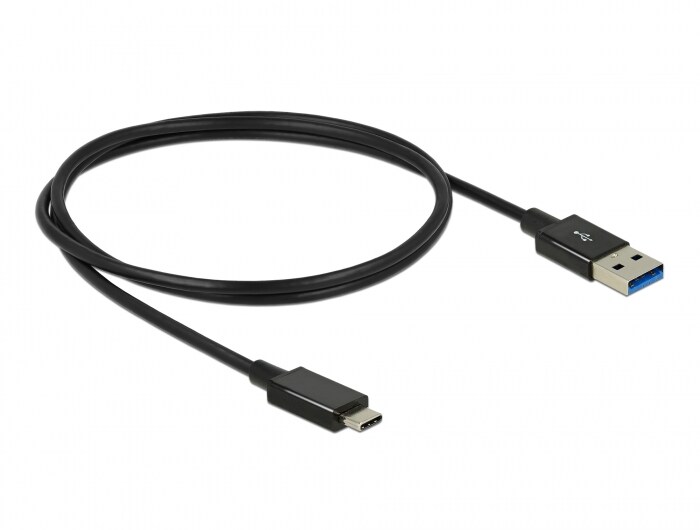 DeLOCK USB 3.1 Kabel 1m A zu C SuperSpeed Gen2 St./St. schwarz