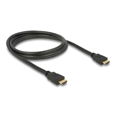 HDMI A günstig Kaufen-DeLOCK HDMI Kabel 1,5m High Speed Ethernet 4K St./St. schwarz. DeLOCK HDMI Kabel 1,5m High Speed Ethernet 4K St./St. schwarz <![CDATA[• HDMI-Kabel • Anschlüsse: HDMI A und HDMI A • Farbe: schwarz, Länge: 1,5m • passend für: DatenAudio/Video •