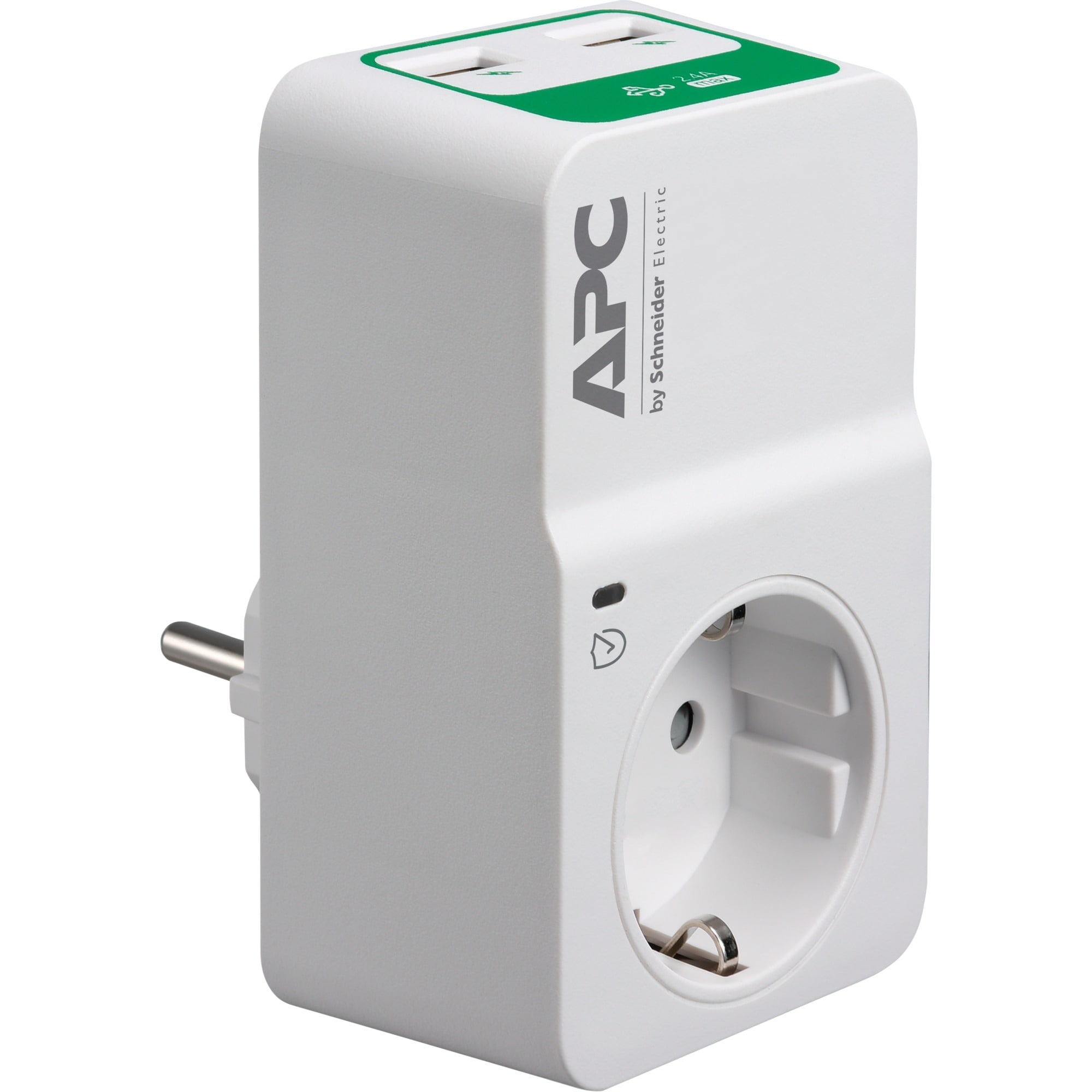 APC Essential SurgeArrest 1 Outlet 230V 2 Port USB Charger PM1WU2-GR