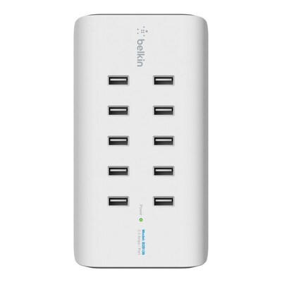 20W GaN günstig Kaufen-Belkin 10-Port USB-Ladestation 120W 2.4A pro Port Weiß. Belkin 10-Port USB-Ladestation 120W 2.4A pro Port Weiß <![CDATA[• 10-Port USB-Ladestation • 10x USB-A-Ports mit max. 2,4 A • 120 W Ausgangsleistung des externen Netzteils • Mit Übe