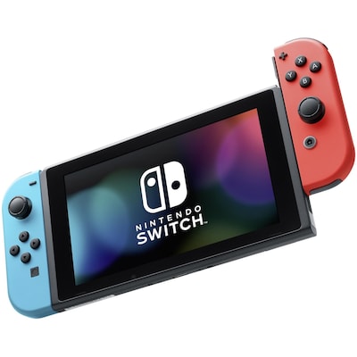 Image of Nintendo Switch Konsole mit verbesserter Akkuleistung rot blau