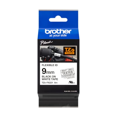 Tape,5m günstig Kaufen-Brother TZe-FX221 Schriftband 9mm x 8m schwarz auf weiss Flexi-Tape. Brother TZe-FX221 Schriftband 9mm x 8m schwarz auf weiss Flexi-Tape <![CDATA[• Brother TZe-FX221 Schriftband 9mm x 8m Flexi-Tape • Bandfarbe weiss, Schriftfarbe schwarz • passend f