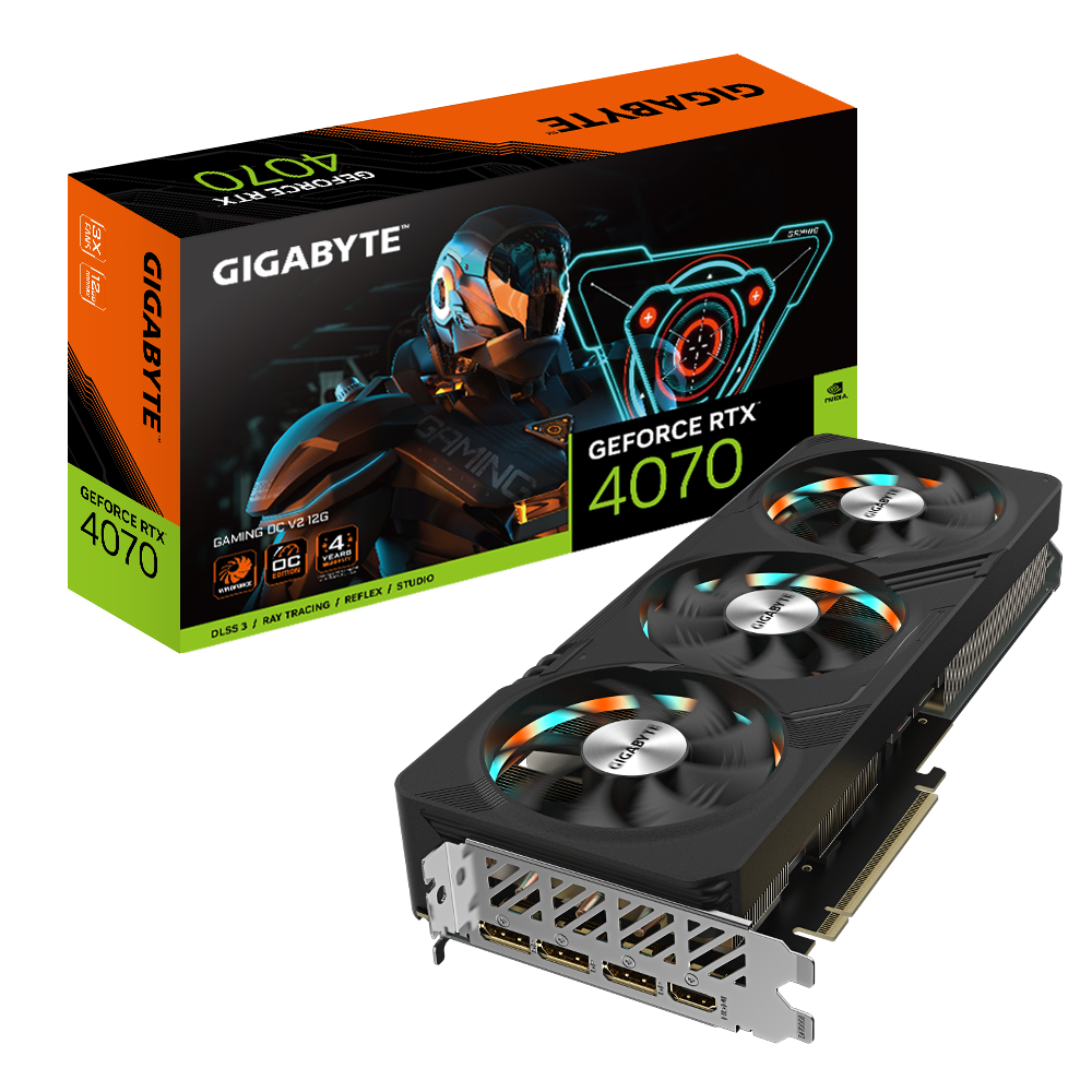 GIGABYTE GeForce RTX 4070 GAMING OC V2 12GB GDDR6X Grafikkarte 1xHDMI 3xDP