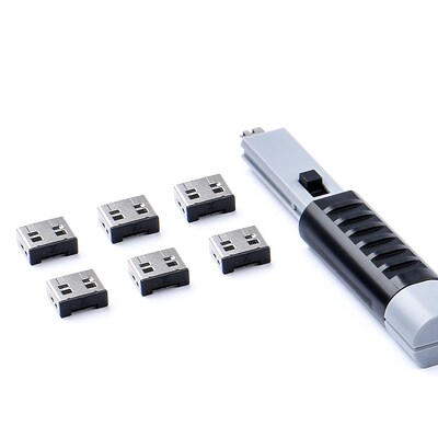 Schwarz  günstig Kaufen-SMARTKEEPER ESSENTIAL 6x USB-A Blocker mit 1x Lock Key Basic Schwarz. SMARTKEEPER ESSENTIAL 6x USB-A Blocker mit 1x Lock Key Basic Schwarz <![CDATA[• Die physische IT-Sicherheitslösung für IT/OT-Hardwareschnittstellen • Effektiver Schutz vor unbefug