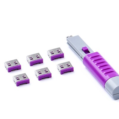 Lila günstig Kaufen-SMARTKEEPER ESSENTIAL 6x USB-A Blocker mit 1x Lock Key Basic Lila. SMARTKEEPER ESSENTIAL 6x USB-A Blocker mit 1x Lock Key Basic Lila <![CDATA[• Die physische IT-Sicherheitslösung für IT/OT-Hardwareschnittstellen • Effektiver Schutz vor unbefugten Zu