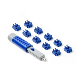 SMARTKEEPER ESSENTIAL 10x RJ45 Port Blockers+1x Lock Key Basic Blau