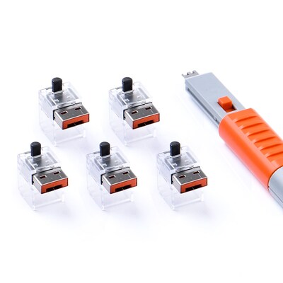 SMARTKEEPER ESSENTIAL 5x LAN Cable Locks mit 1x Lock Key Basic Orange